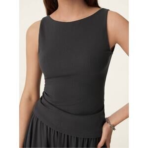 OGL Light Cotton Rib Stretch Cotton Boatneck Brami Tank NWT SIZE M